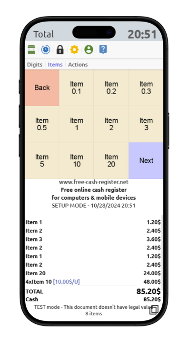 Capture d'écran de l'application Kash.click